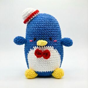 Giant Tuxedo Sam Crochet Plush – 15 inch Sanrio Penguin Amigurumi Plushie Gift